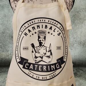 Funny Hannibal's Cooking BBQ Apron, Horror Silence of the Lambs